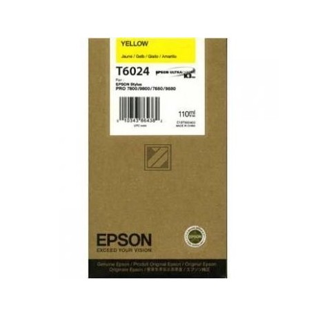 Original Epson Tintenpatrone Ultra Chrome K3 gelb (C13T562400 C13T602400, T6024)