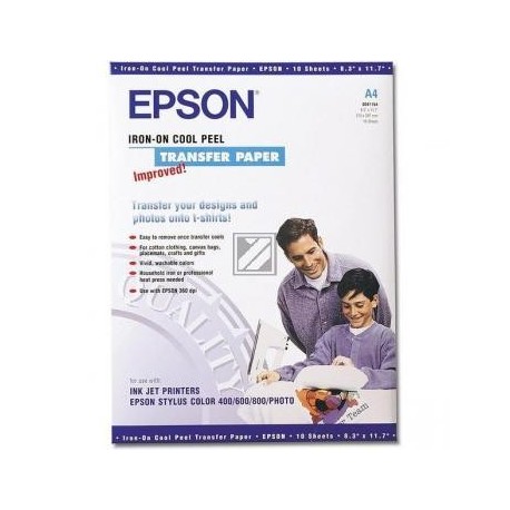 Original Epson Iron-On-Transfer Folie 10 Seiten weiß (C13S041154)