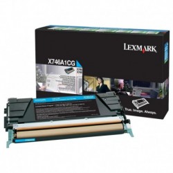 Original Lexmark Toner-Kit Return cyan (X746A1CG)