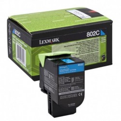 Original Lexmark Toner-Kit Return cyan (80C20C0, 802C)