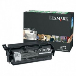 Original Lexmark Toner-Kartusche schwarz High-Capacity plus (0X654X11A 0X654X11E X654X11A X654X11E)