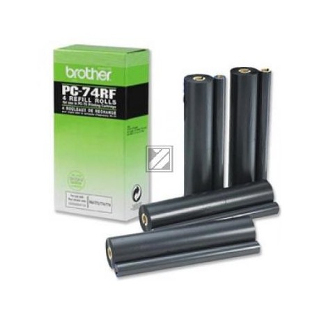 Original Brother Thermo-Transfer-Rolle schwarz 4-er Pack (PC-74RF)