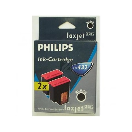 Original Philips Tintenpatrone 2x schwarz 2-er Pack (906115308029 PFA-432)