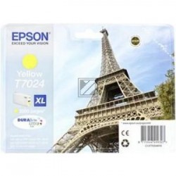 Original Epson Tintenpatrone gelb High-Capacity (C13T70244010, T7024)