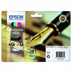 Original Epson Tintenpatrone gelb cyan magenta schwarz High-Capacity (C13T16364010, T1636)