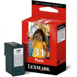 Original Lexmark Tintenpatrone Photo-Tinte farbig (18C0031E, 31)